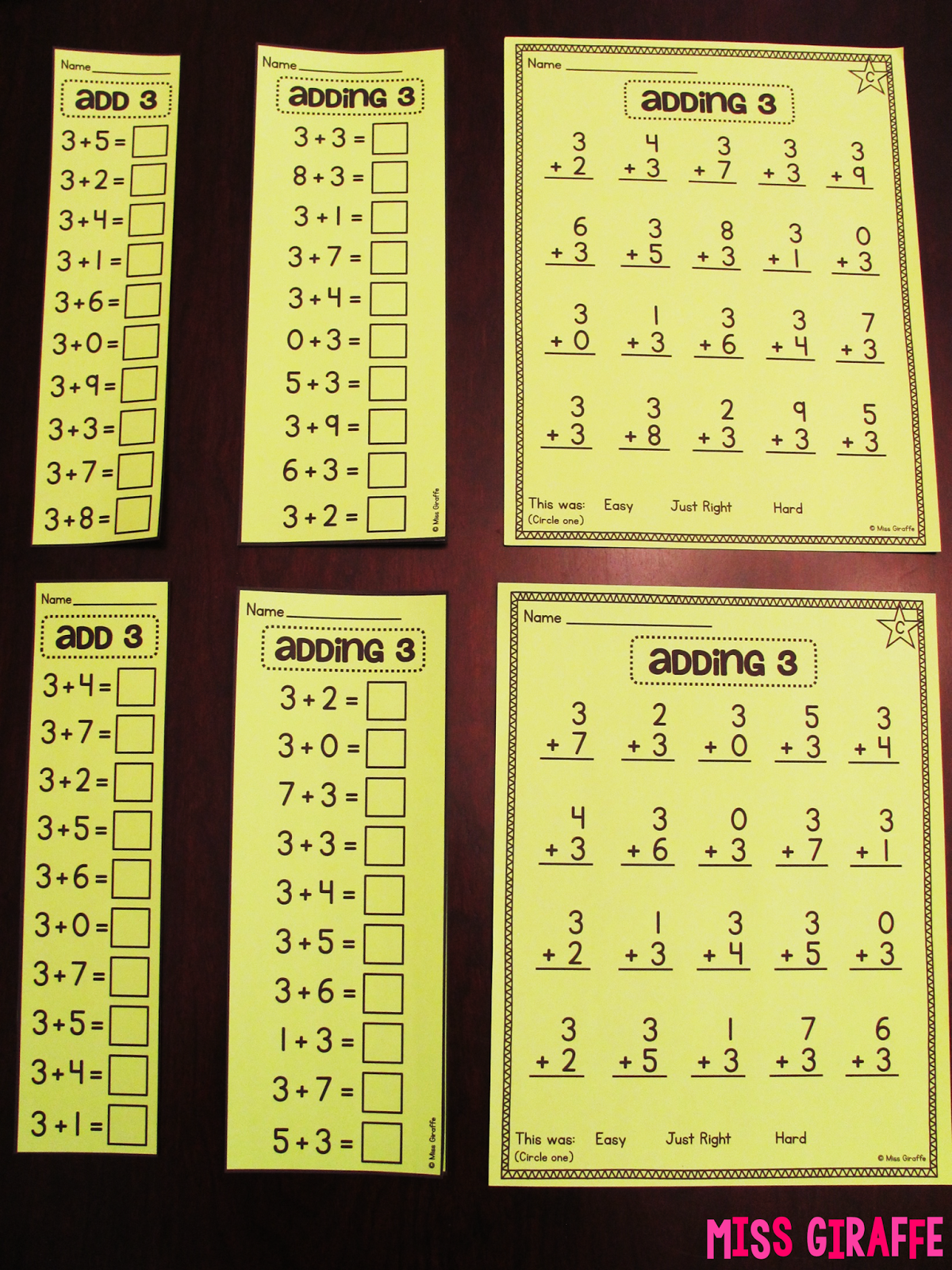 Miss Giraffe s Class Fact Fluency In First Grade