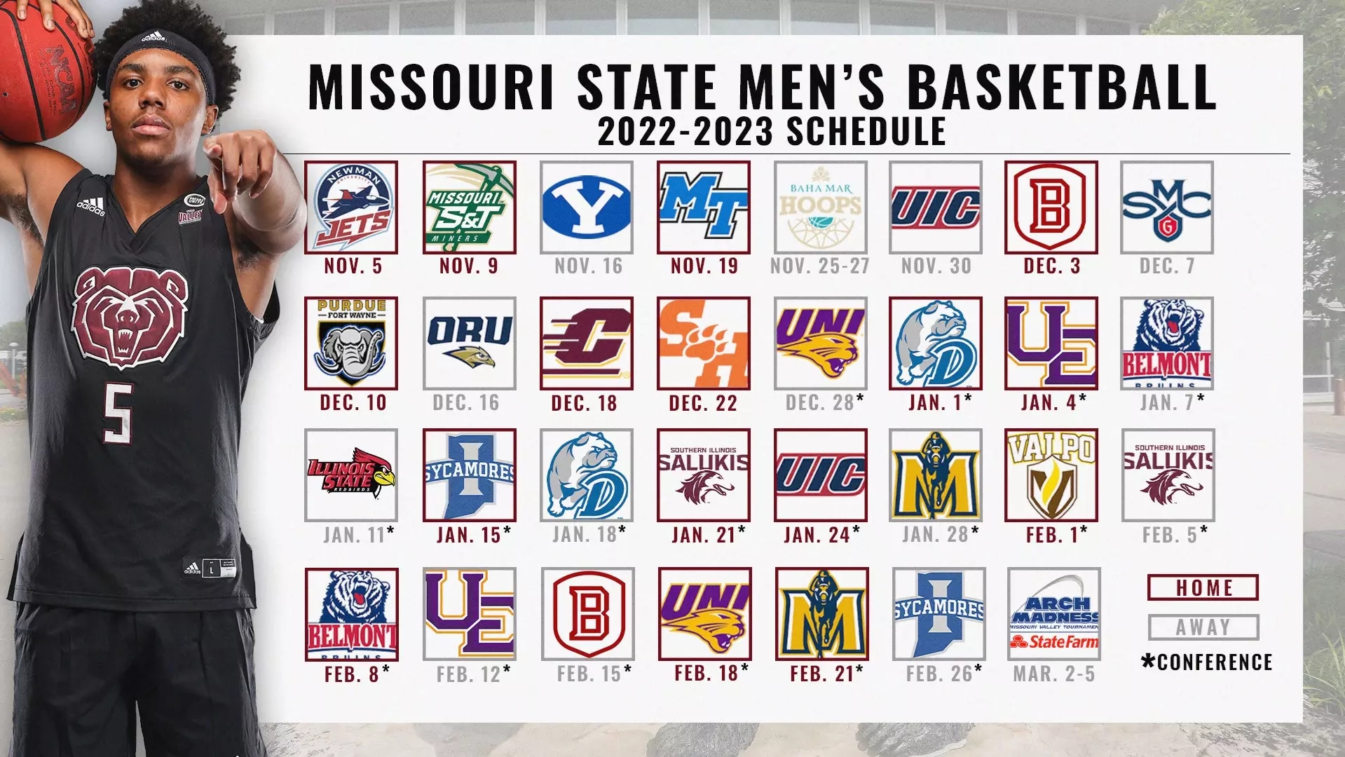 Missouri State Announces 2022 23 Men s Basketball Schedule 