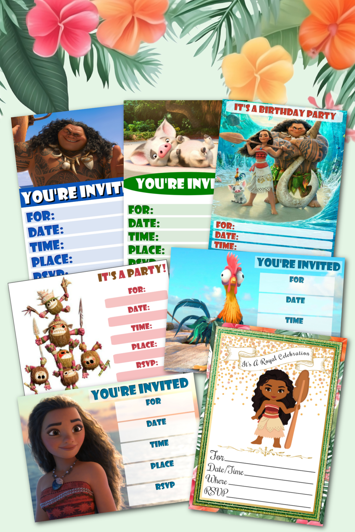 Moana Birthday Invitations Free Printables Fun Money Mom