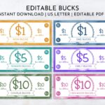 Mom Bucks Printable Printable Party Favors