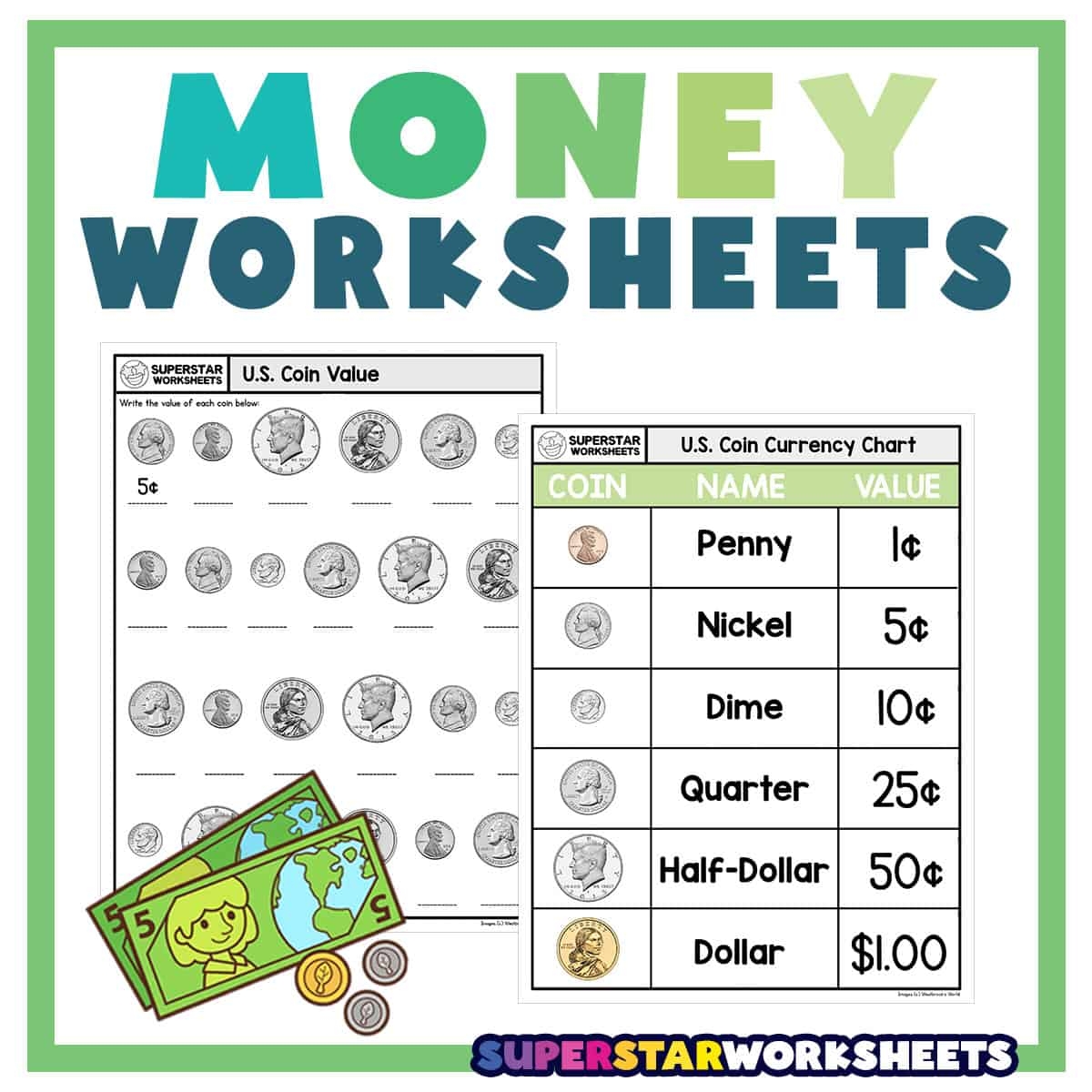 printable money worksheets 2nd grade
