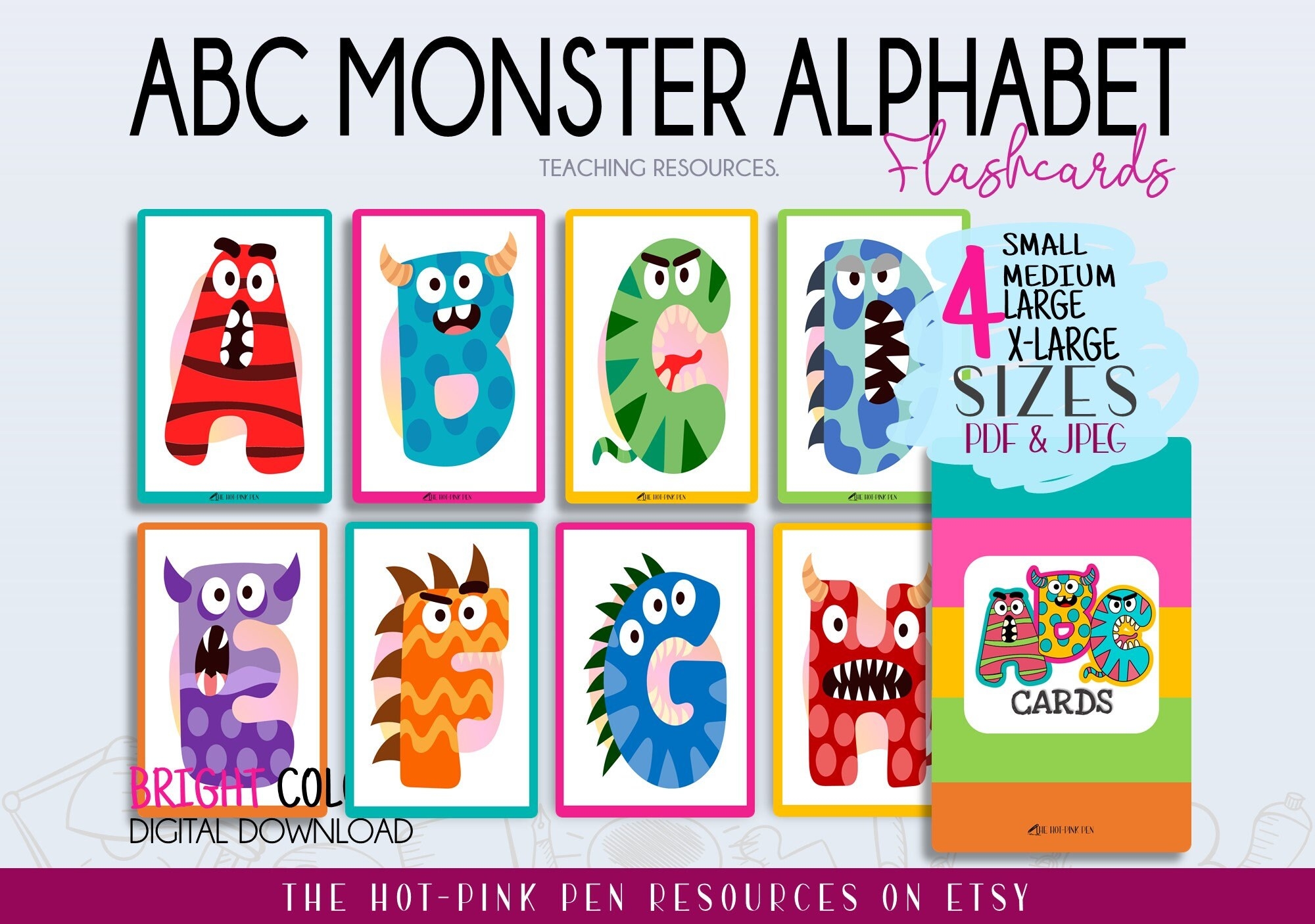 free printable monster letters