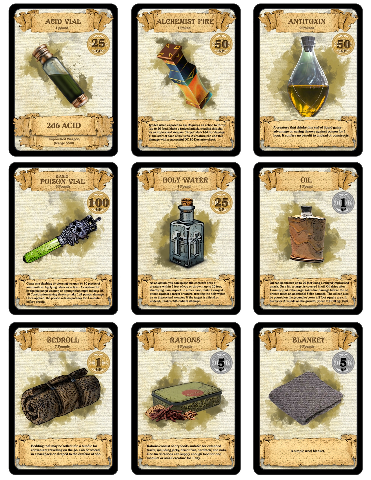 d d 5e printable monster cards