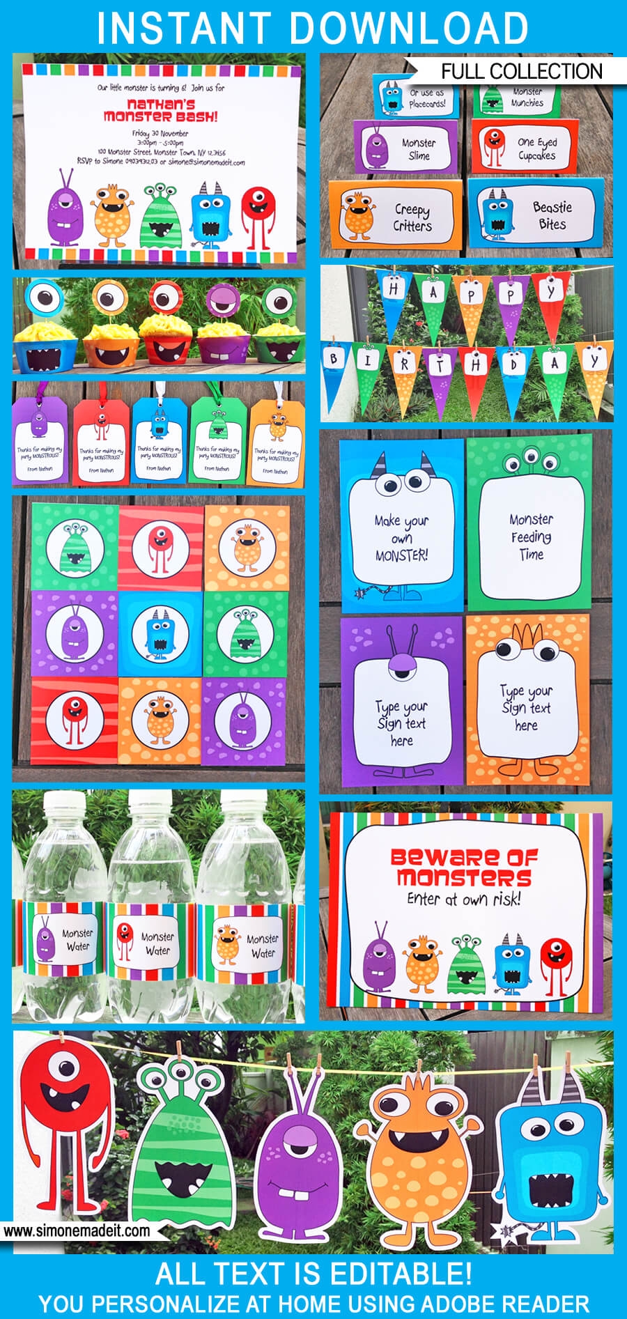 Monster Party Printables Invitations U0026 Decorations