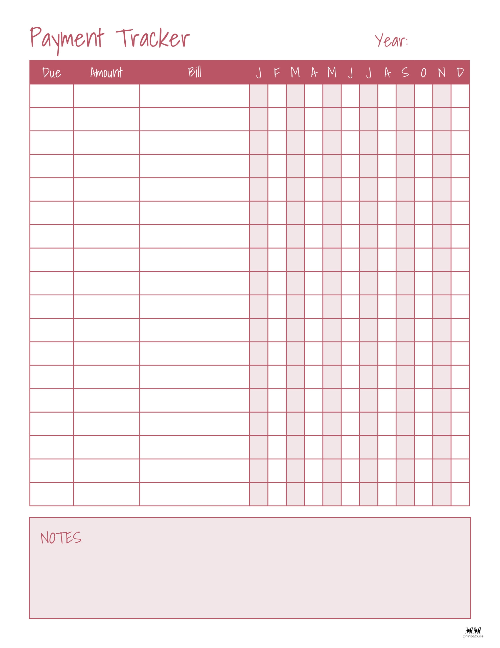 cute printable bill organizer