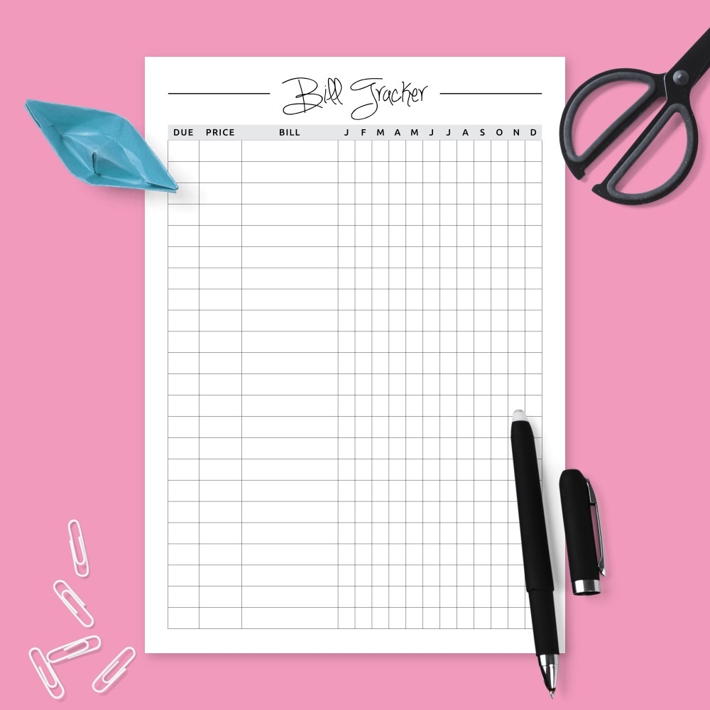 Monthly Bill Organizer