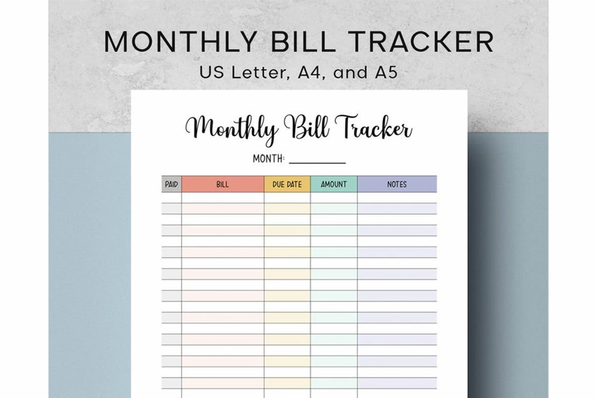 free printable bill pay checklist