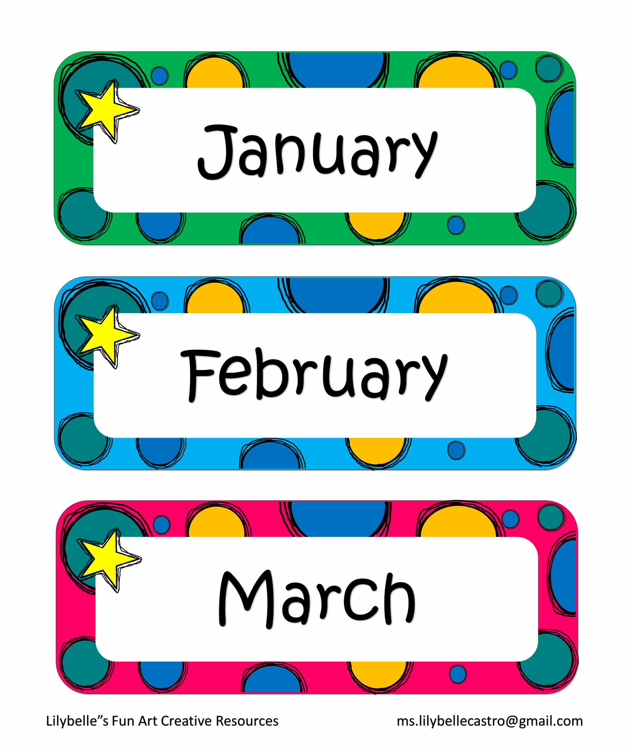 Months Of The Year Classroom Wall Decor Printable Teaching Resources