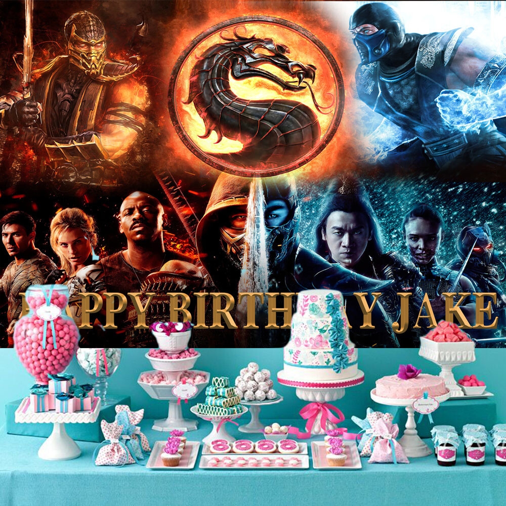 Mortal Kombat Personalised Custom Banner Backdrop Party Supplies Birthday Gift