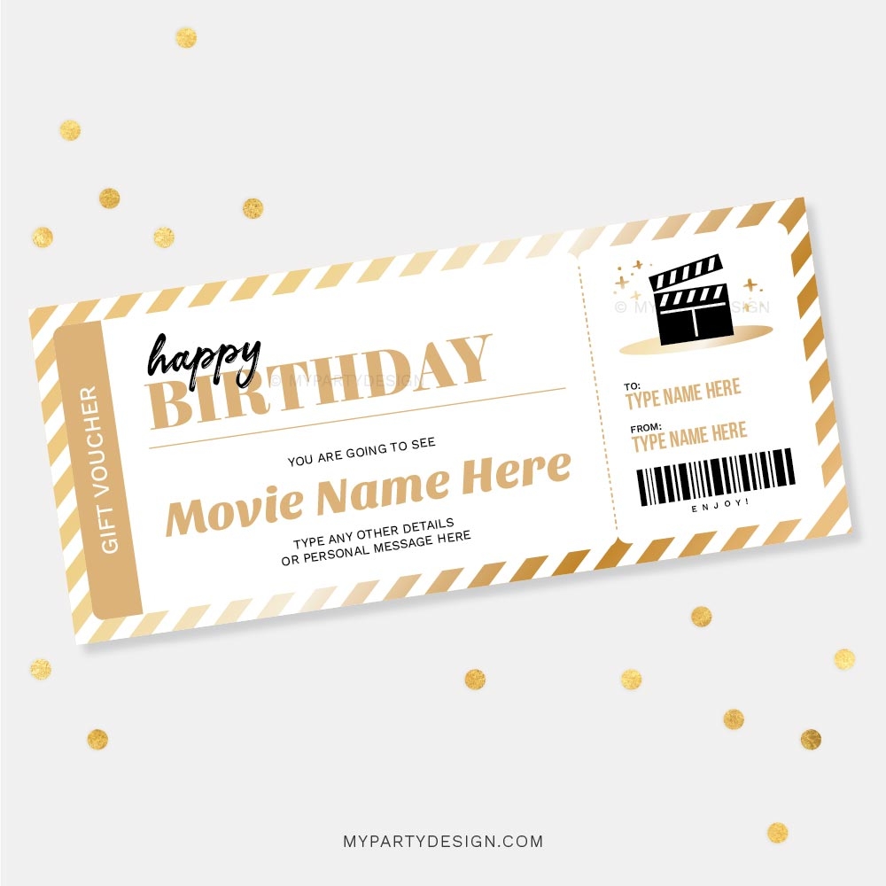 movie ticket template printable