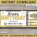 Movie Ticket Template Gift Certificate Voucher Birthday Movie Night Printable Theatre Cinema Premier DIY Coupon EDITABLE Text DOWNLOAD Etsy