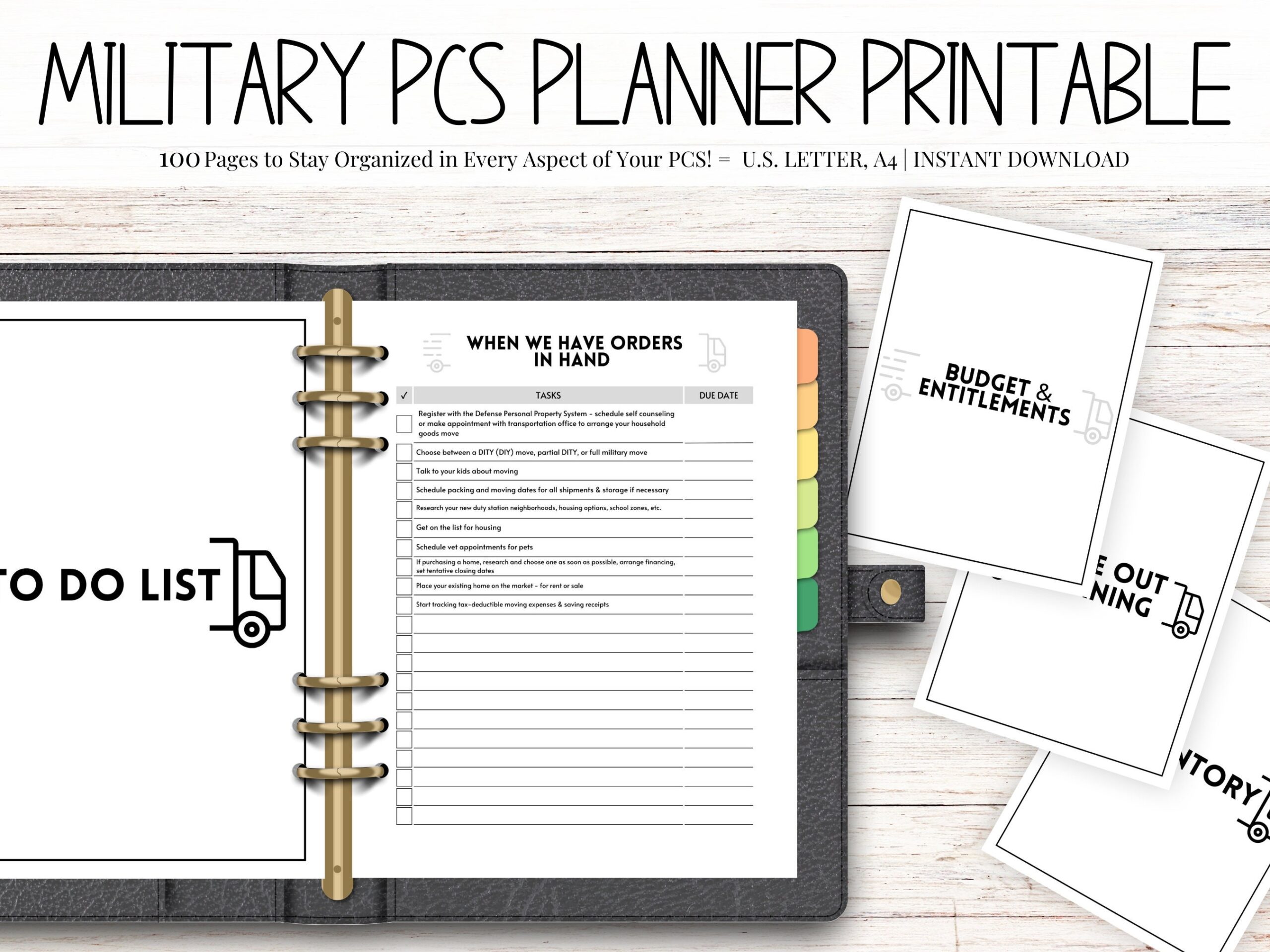 moving organization binder printables