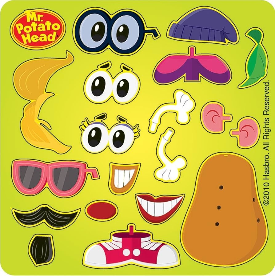 Mr Potato Head Make Your Own Spud Stickers Party Favors 50 Per Pack Amazon au Toys U0026 Games