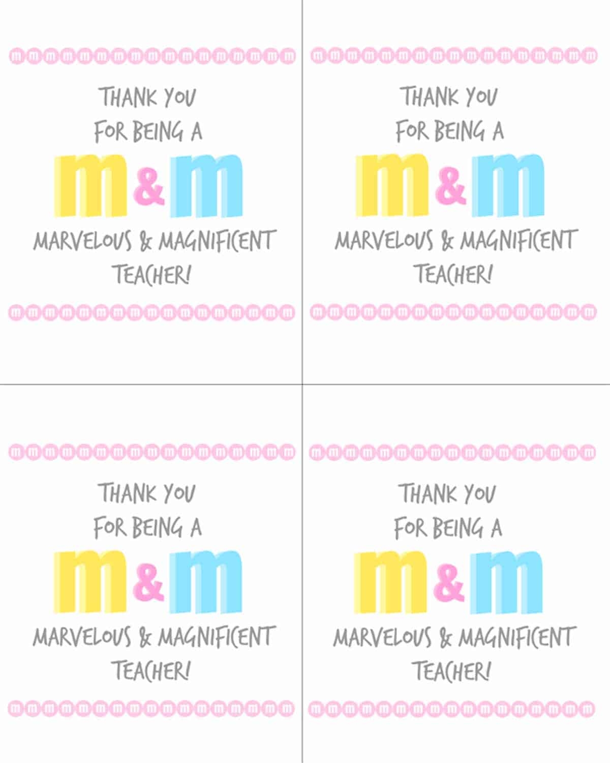 Mu0026Ms Free Printable Teacher Gift Idea By U Create Skip To My Lou