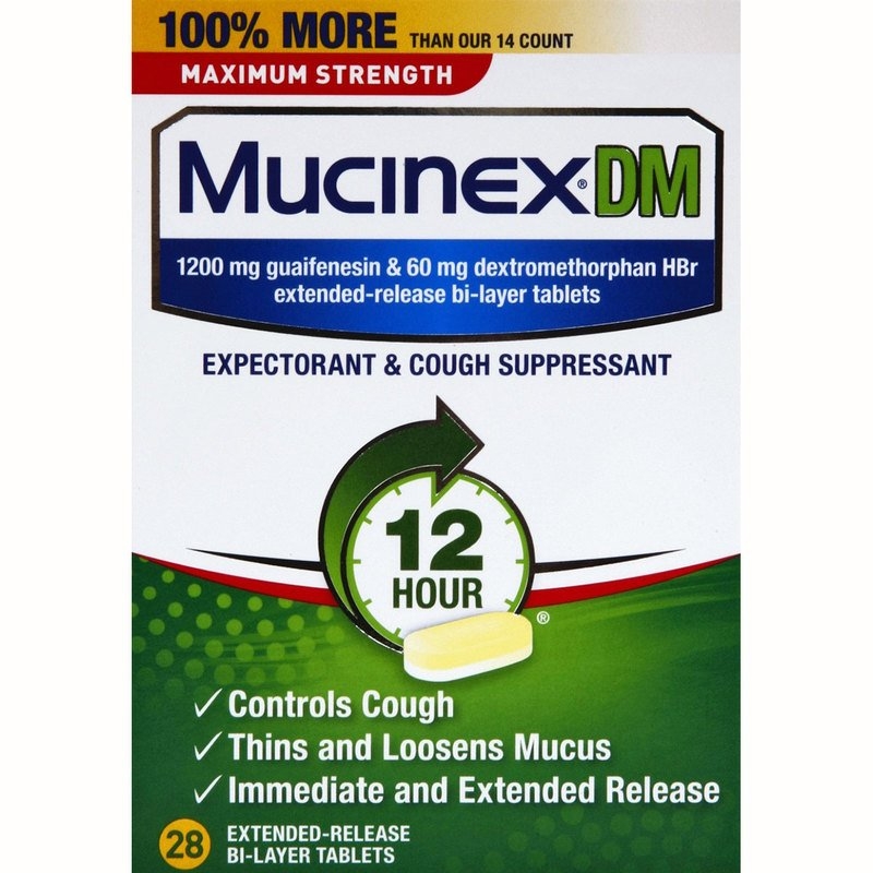 Mucinex Dm Maximum Strength 12 Hour Expectorant U0026 Cough Suppressant Tablets 28 count Cough Health U0026 Wellness Shop Your Navy Exchange Official Site