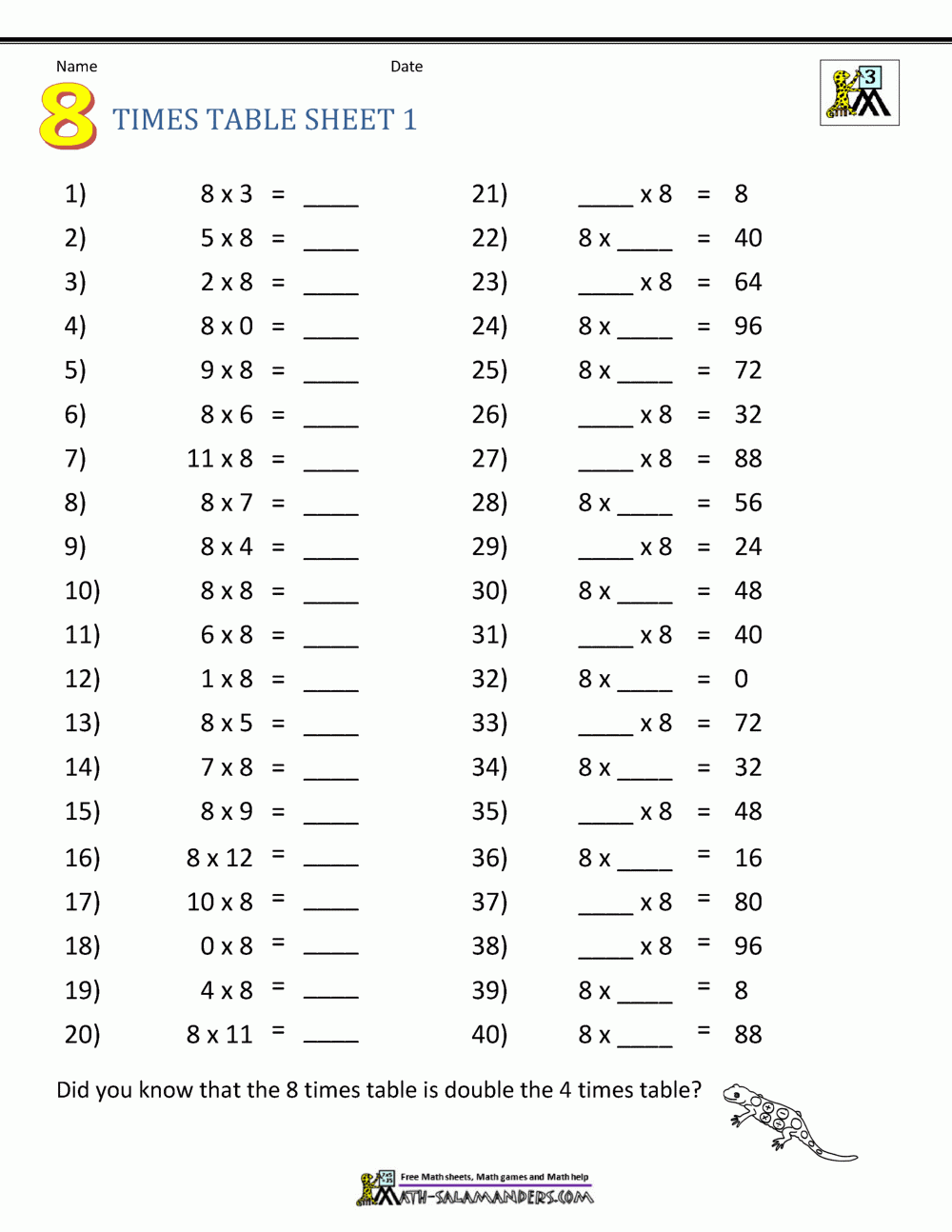 3rd grade printable worksheets