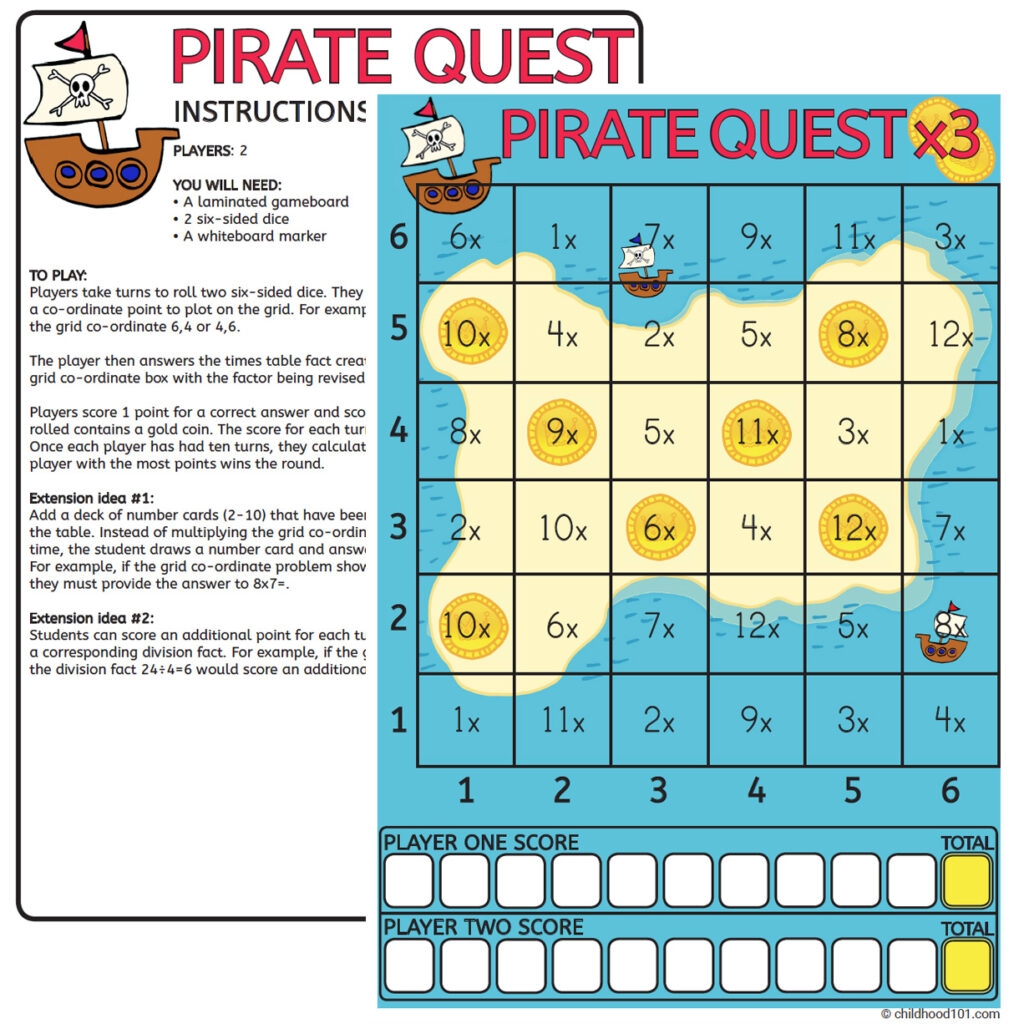 multiplication fun games printable
