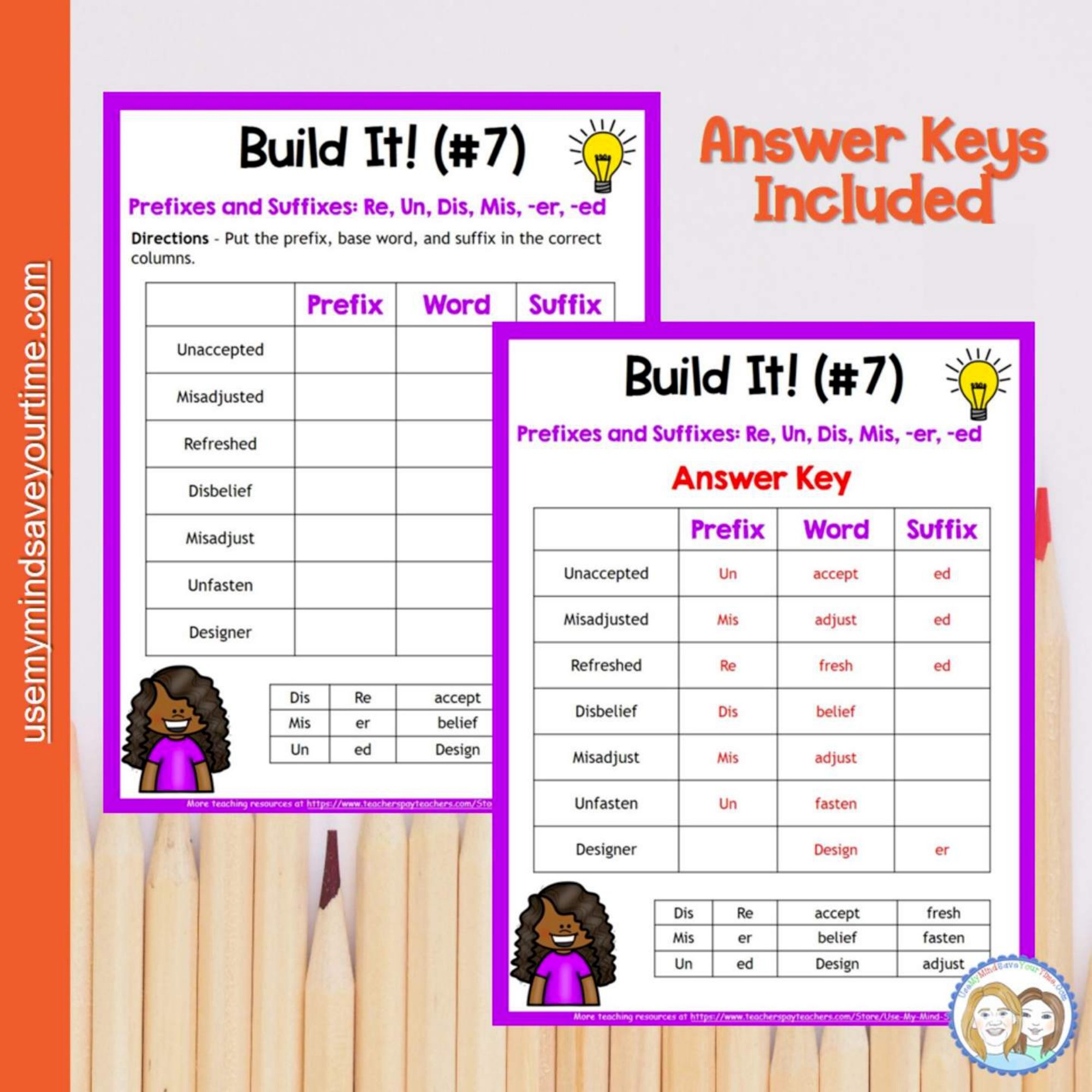 prefix suffix games printable