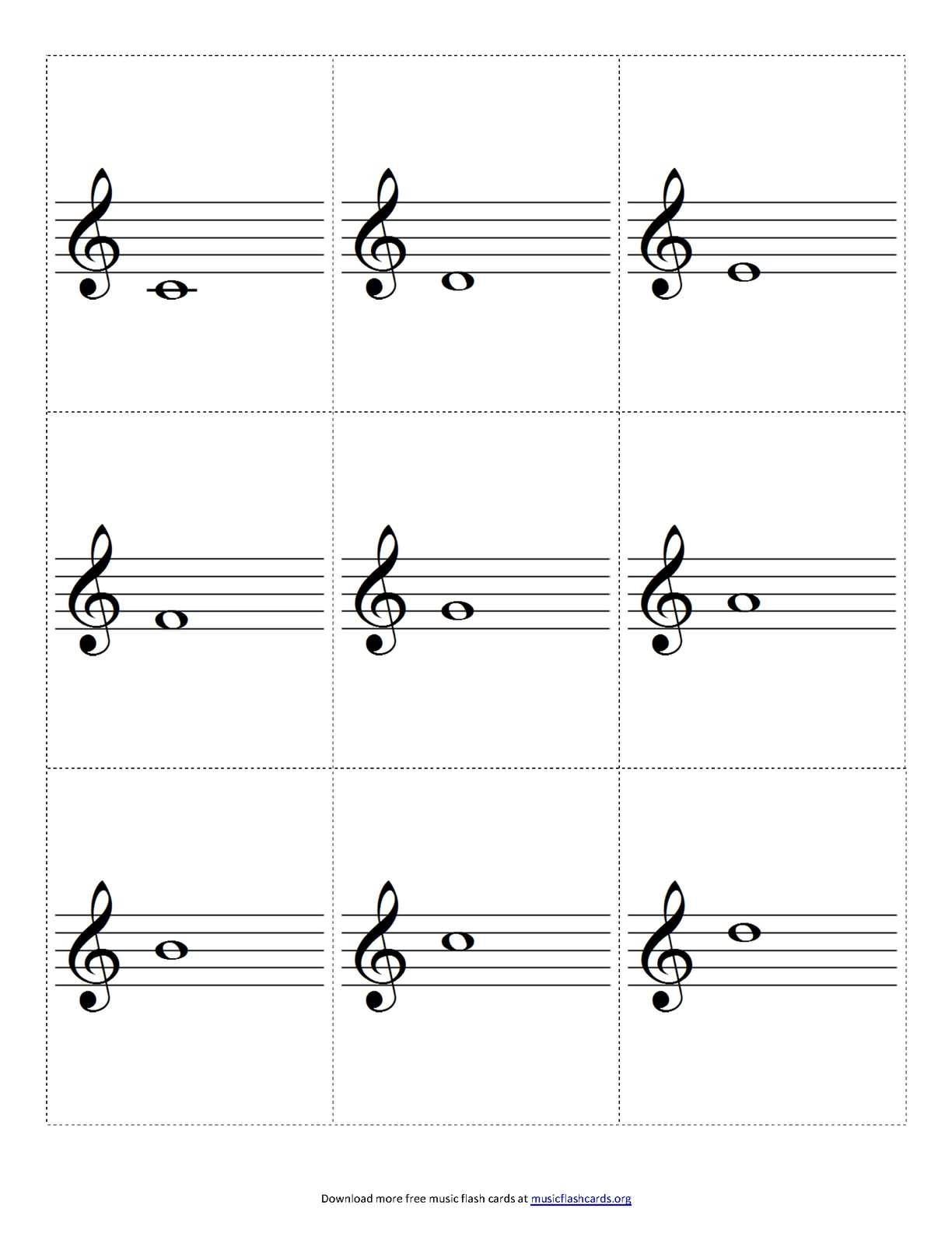 Music Notes Flash Cards Printable Printable Party Favors