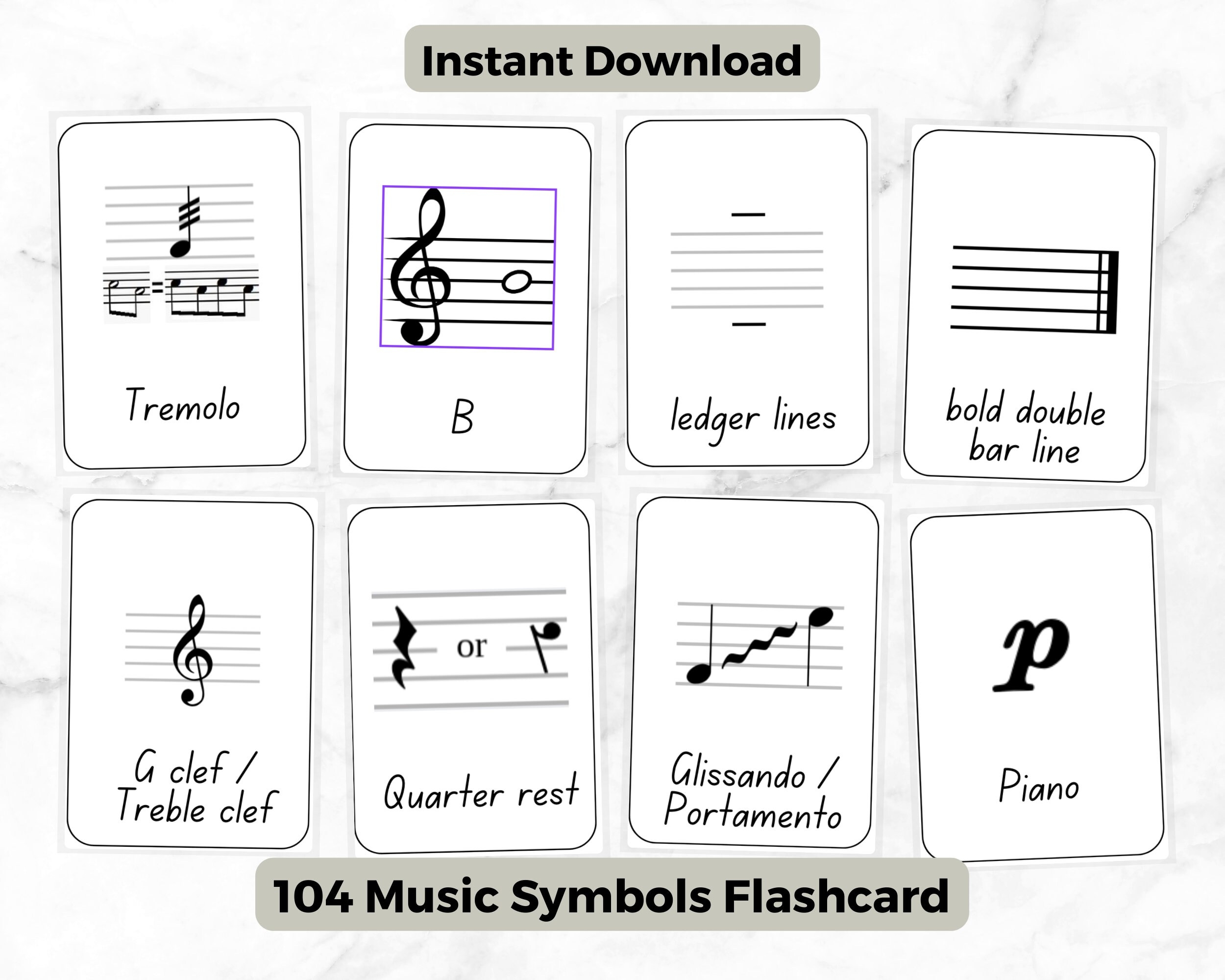 guitar notes flash cards printable