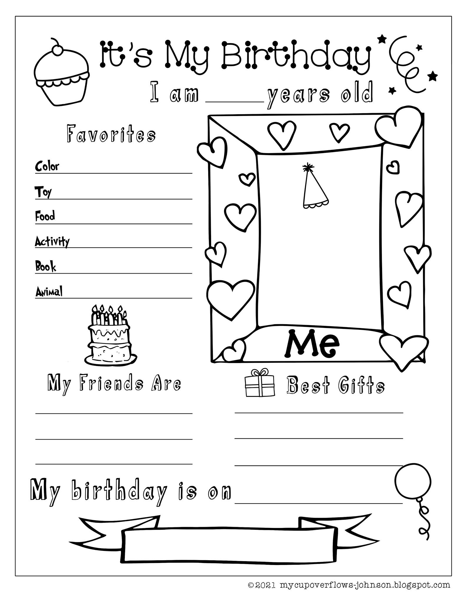 what happened on my birthday printable