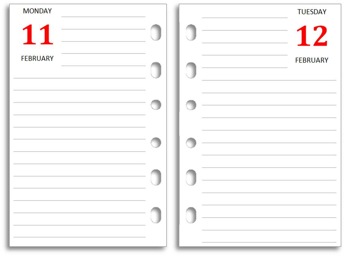My Life All In One Place Free 2019 Filofax Calendar diary Downloads Part 3 Pocket Size