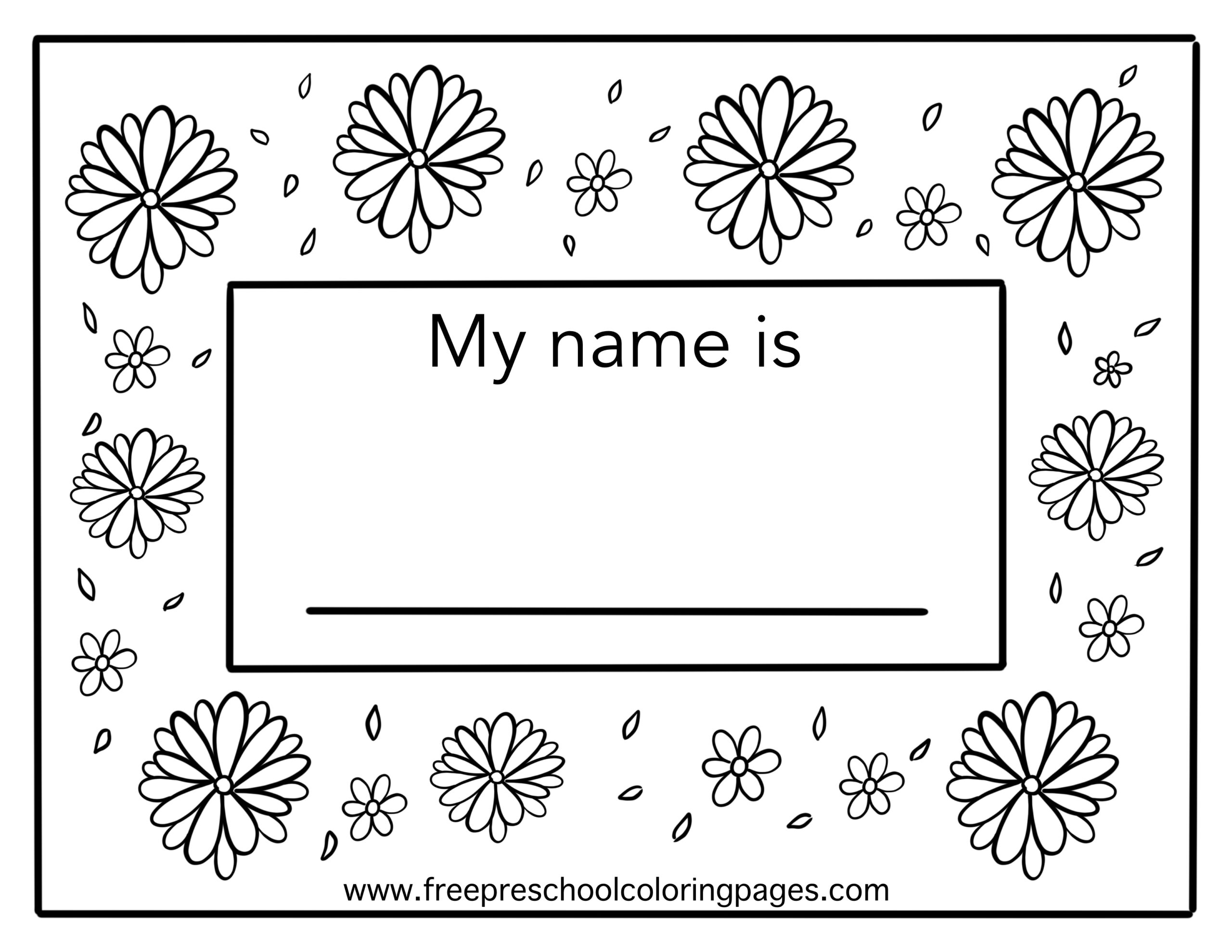free printable name coloring page