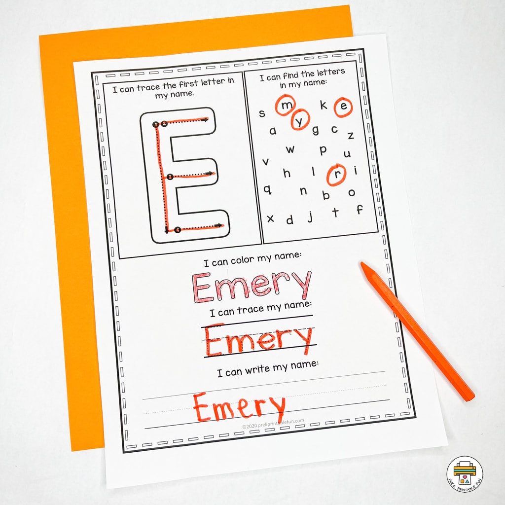Name Practice Worksheets Editable