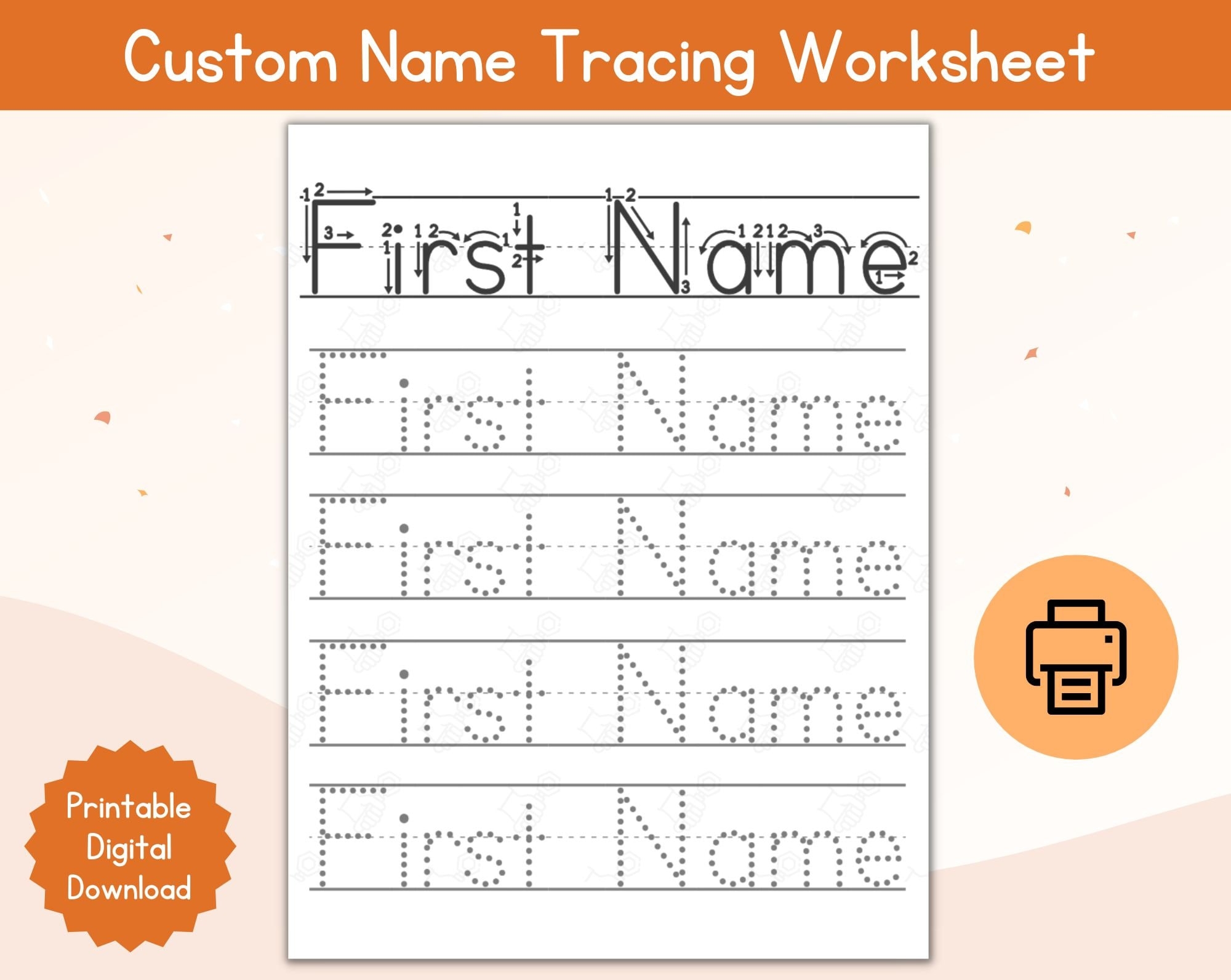 free printable name tracing worksheets