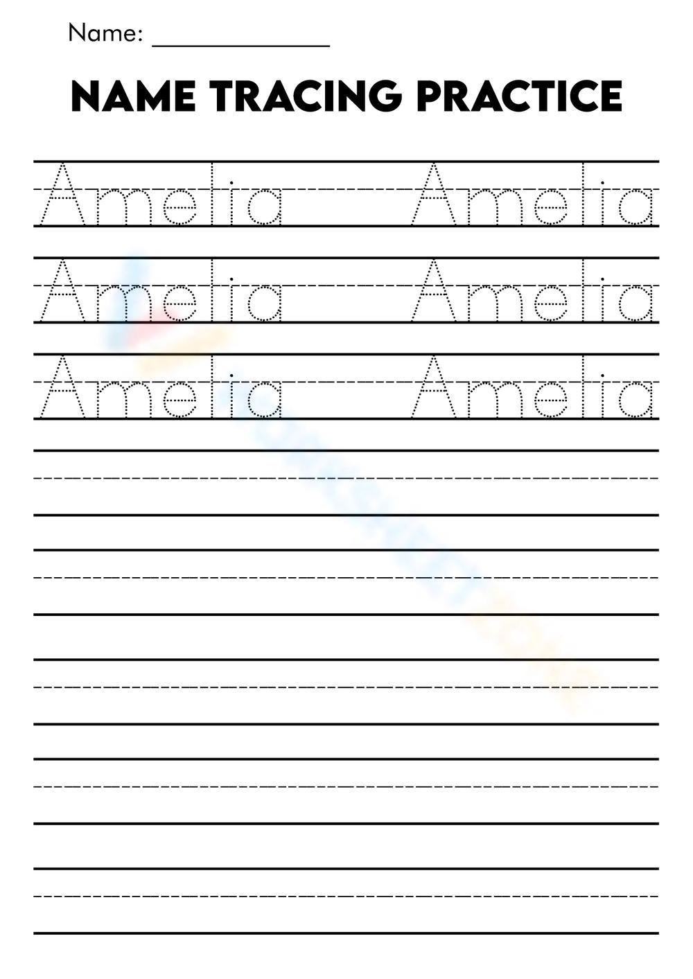 Name Tracing Worksheets U0026 Printable