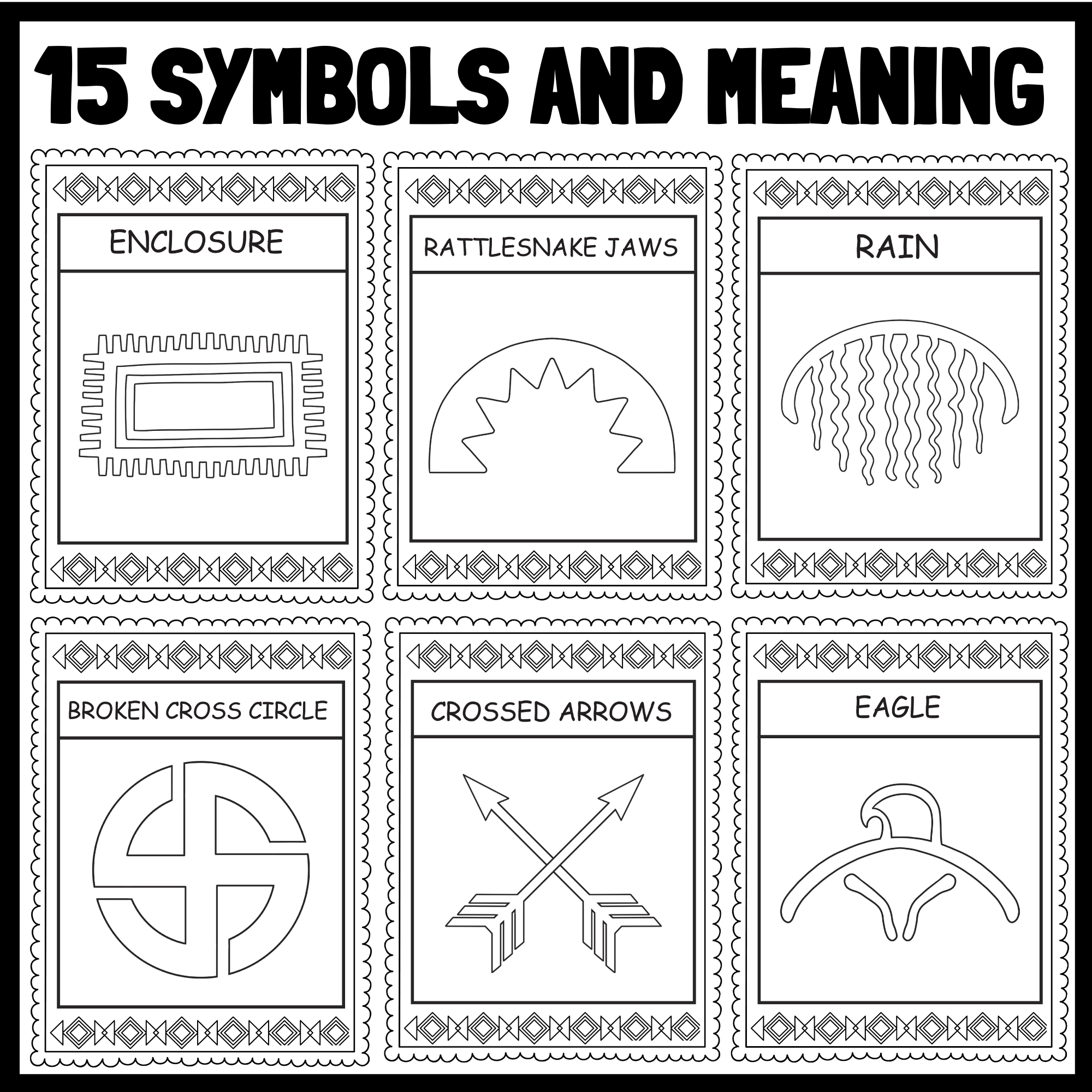 Native American Heritage Month Symbols And Meanings Coloring Pages 