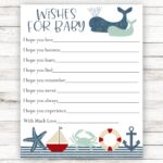 Nautical Wishes For Baby Baby Shower Advice Cards Wishes For 