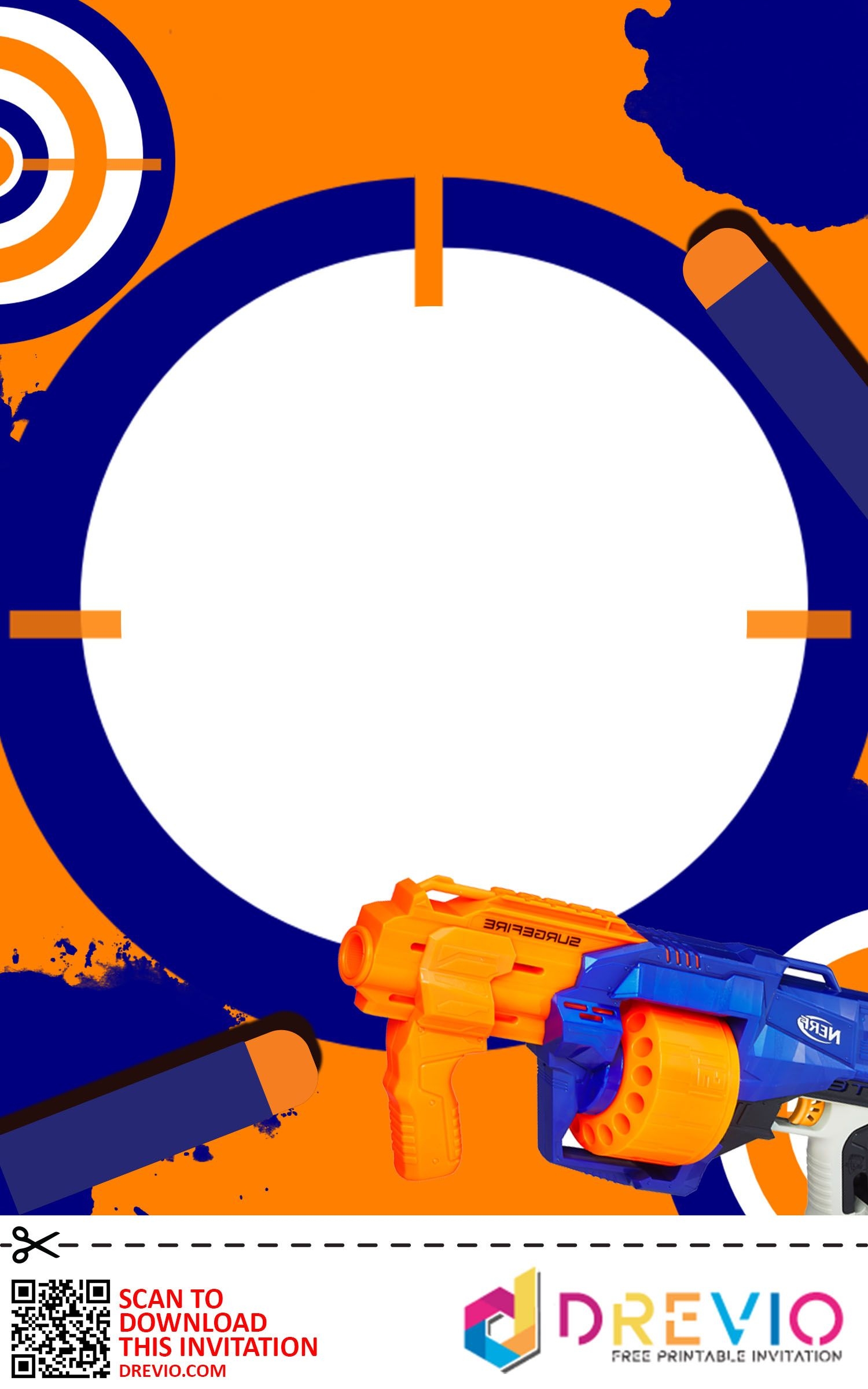 Nerf Gun Party Invitation Templates Download Hundreds FREE Worksheets Library