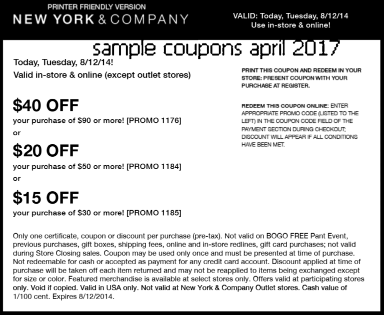 New And Company Coupons