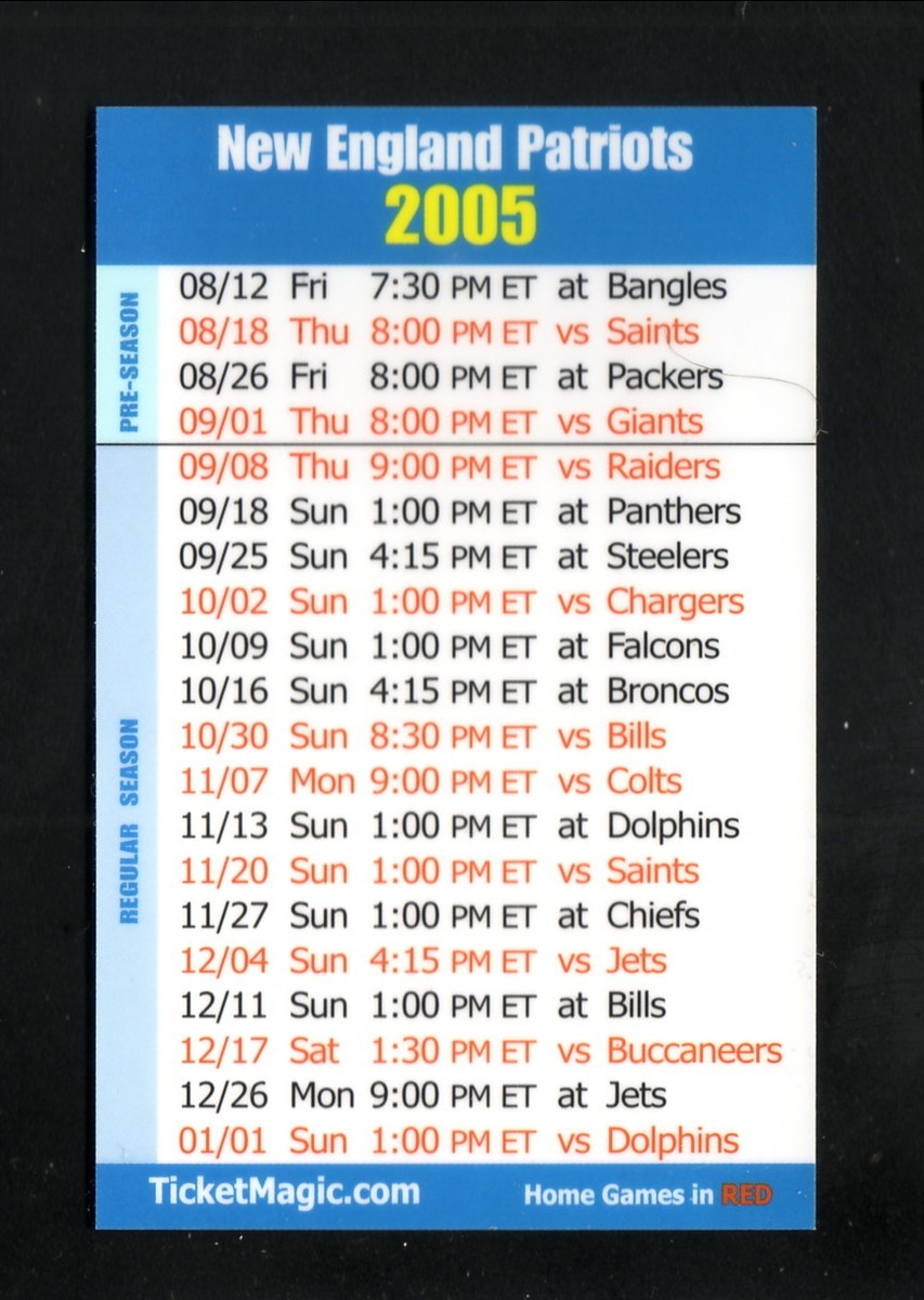 patriots 2019 schedule printable