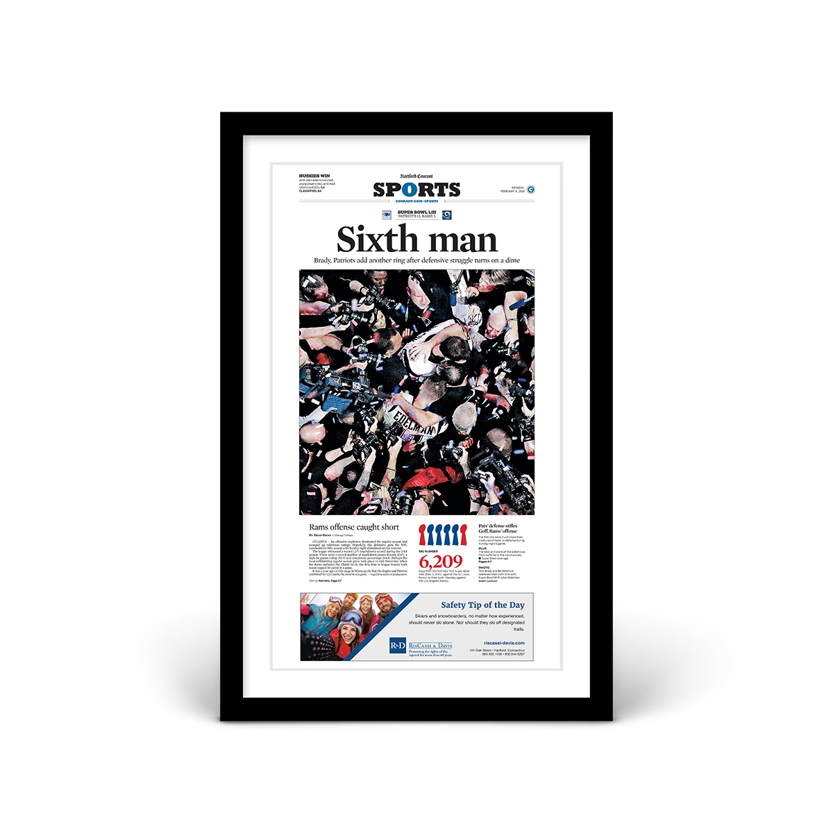 New England Patriots 2018 Super Bowl LIII Front Page Print Shop 