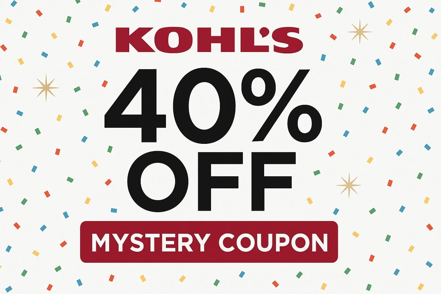 NEW Kohl s Mystery Coupon 40 OFF Check Your Inbox 