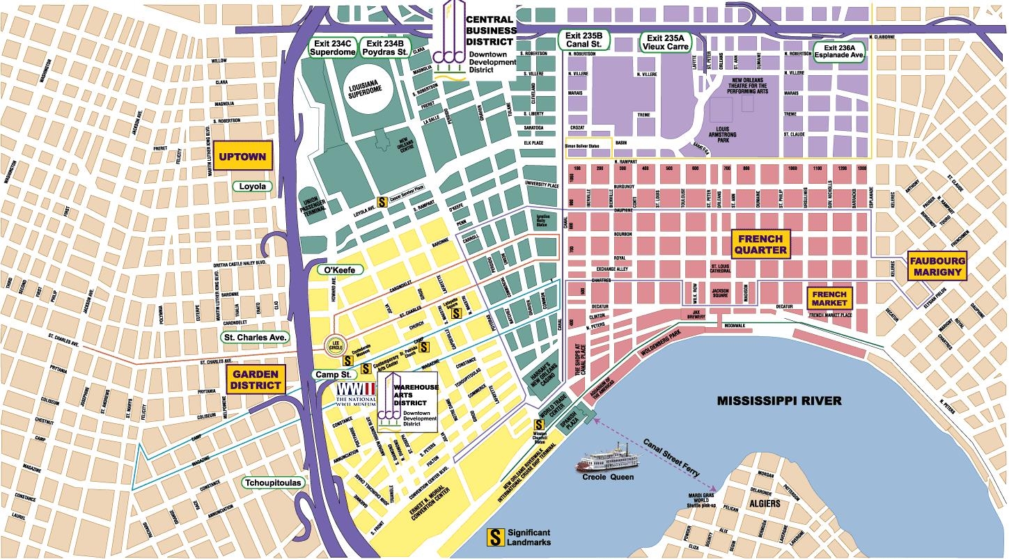 New Orleans Area Maps On The Town Worksheets Library