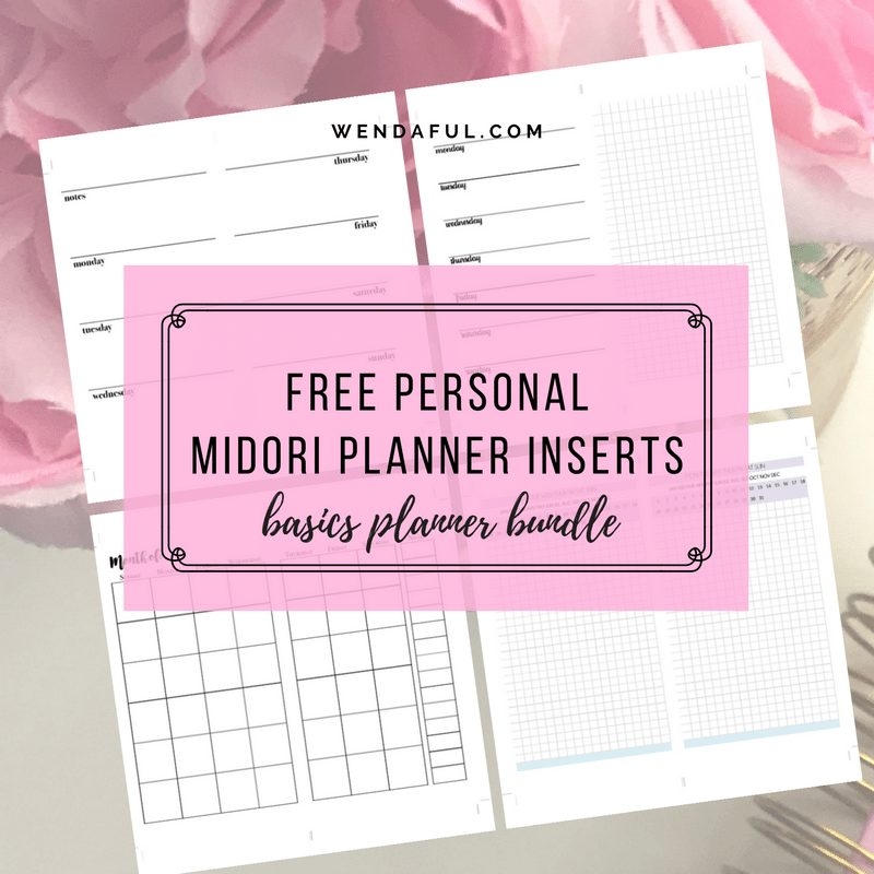 New Personal Traveler s Notebooks Planner Inserts Wendaful Planning Planners Productivity U0026 Organization