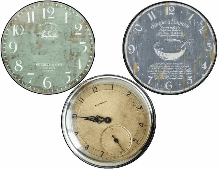 New Years Free Clock Face Printables cd Size And Plate 