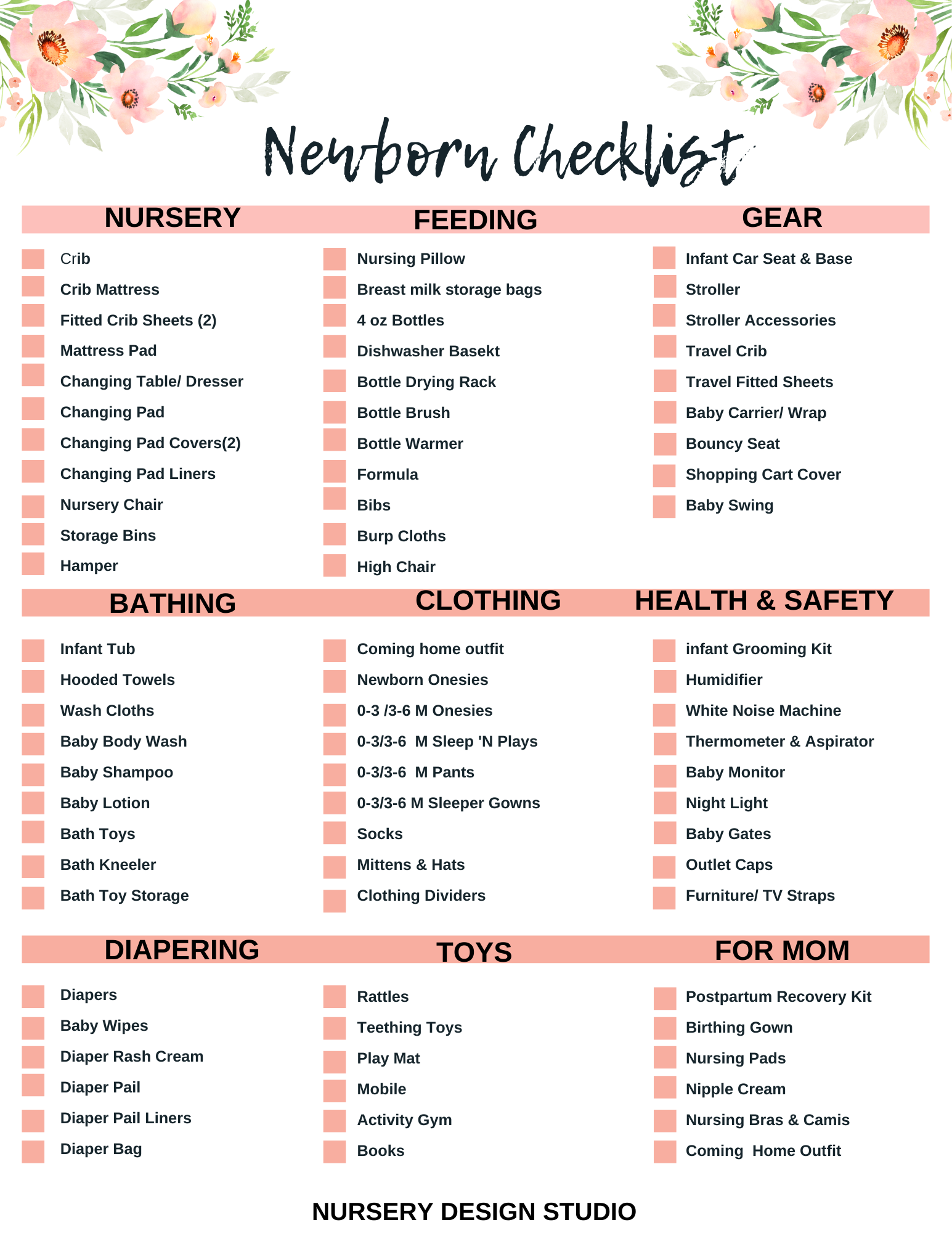 NEWBORN CHECKLIST EVERYTHING YOU NEED FOR A NEW BABY 2023 