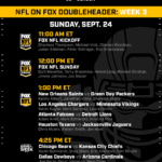 NFL On FOX Week 3 Schedule And Regionalization Fox Sports Press Pass