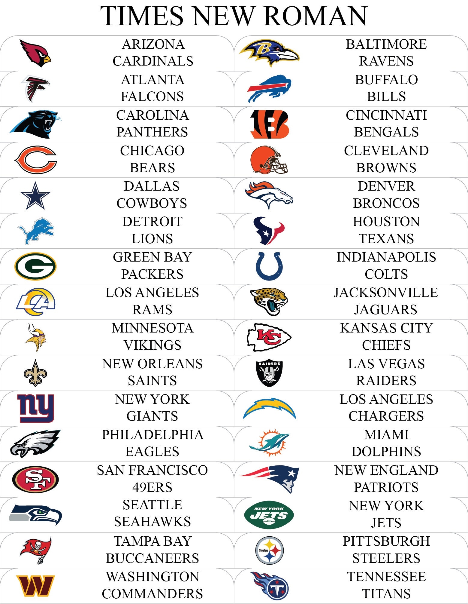 NFL Trading Card Dividers With Team Labels Etsy