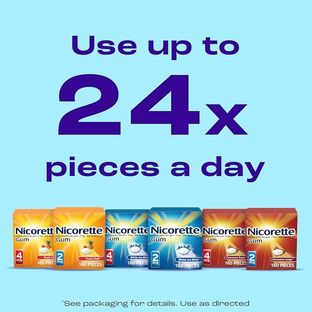 Nicorette 2 Mg Nicotine Gum To Help Quit Smoking Fruit Chill Flavored Stop Smoking Aid 1 Pack 160 Count Plus Advil Dual Action Coated Caplets With Acetaminophen 2 Caplets Buy Online