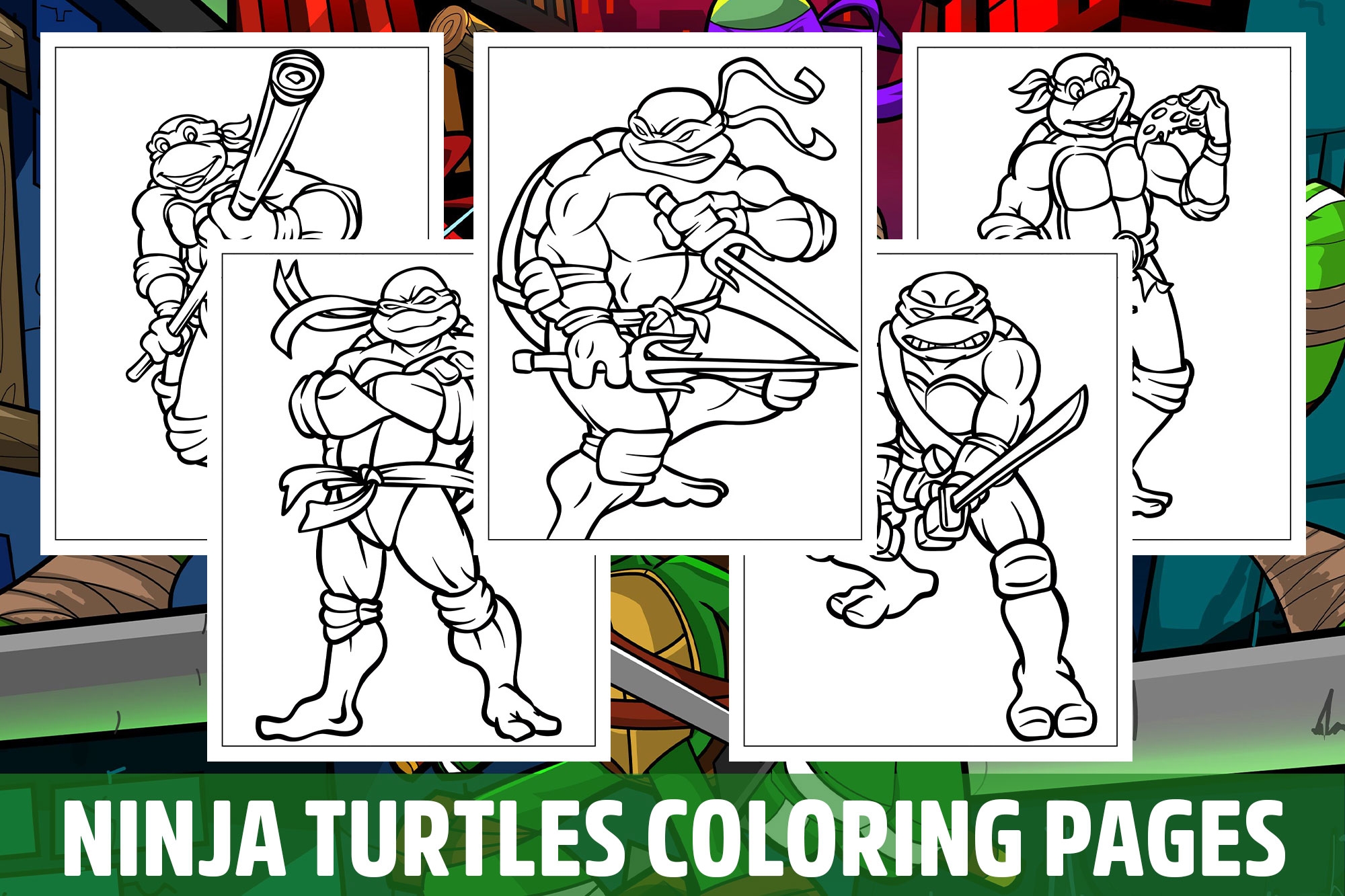 ninja turtle printable coloring pages