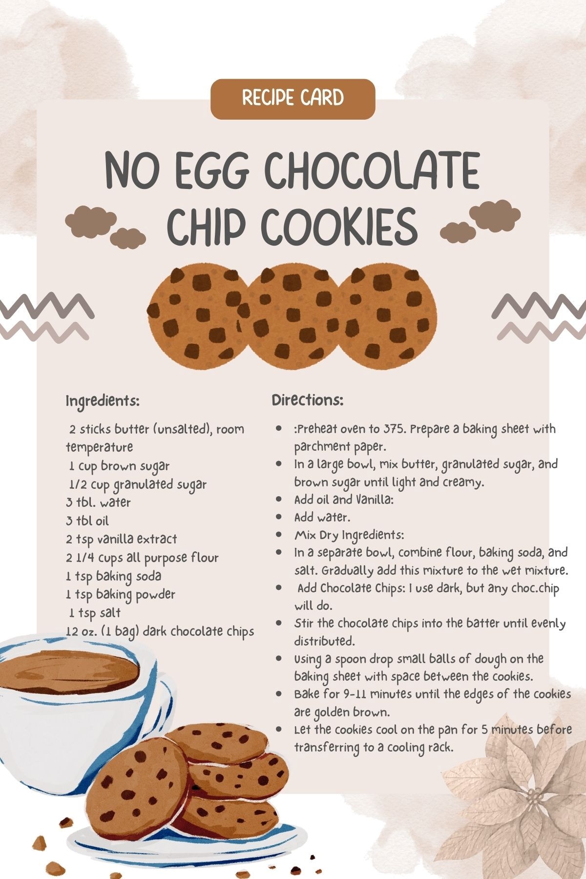 printable chocolate chip cookie recipe printable chocolate chip cookie recipe