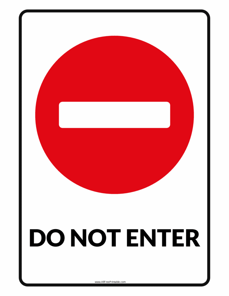 No Entry Signs Poster Template