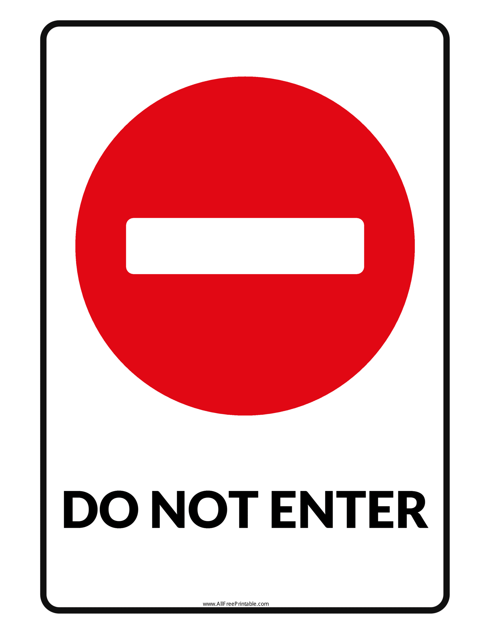 No Entry Signs Poster Template
