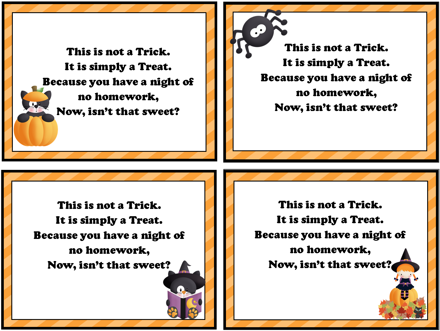No Homework Pass For Halloween 2851877