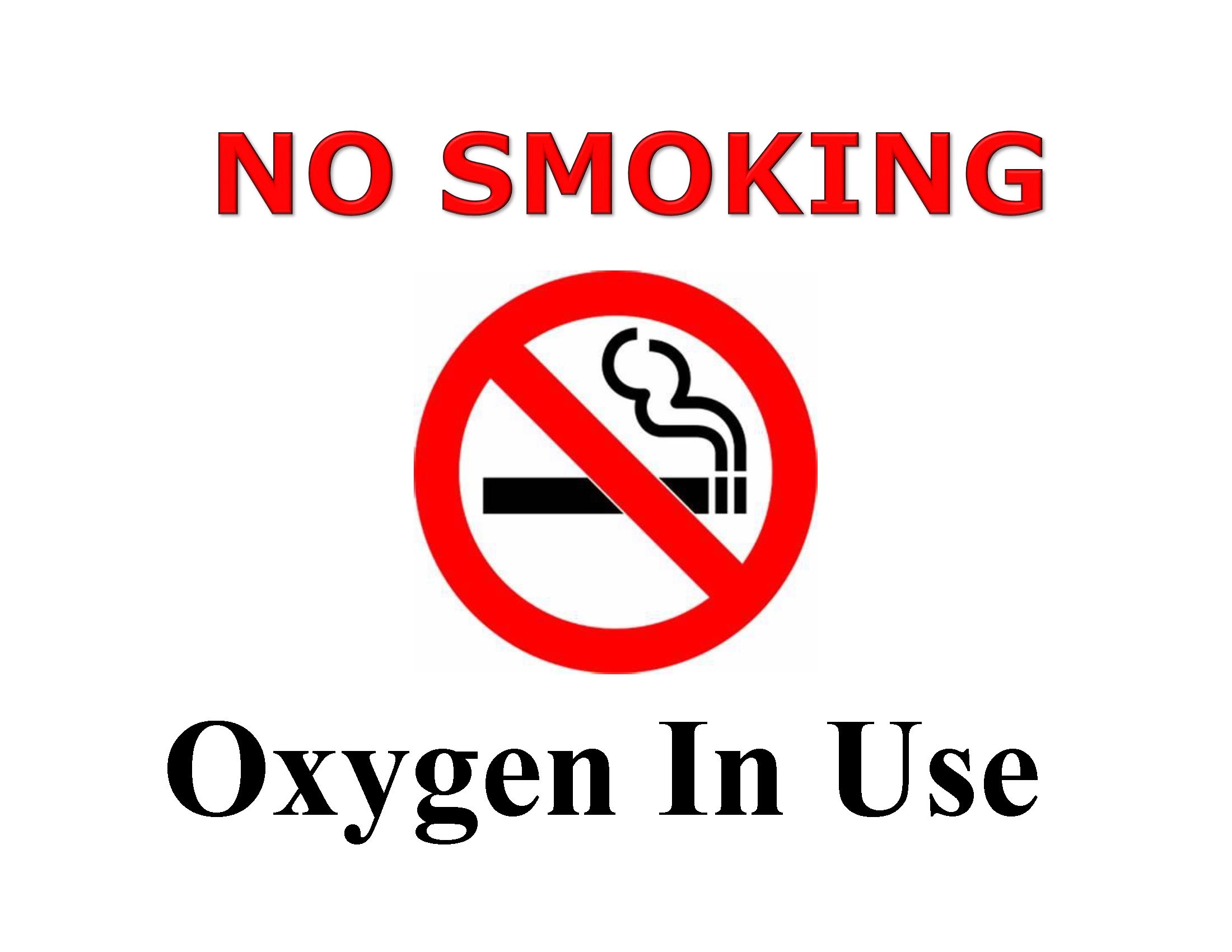 No Smoking Oxygen In Use Signs Worksheets Library